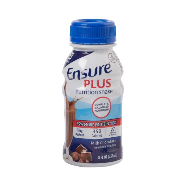 Ensure Plus Nutrition Shake Milk Chocolate Flavor * 8 oz. Liquid Bottle by Abbott (Part No. 57266)