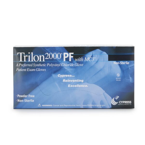 Trilon 2000 PF Large Non-Sterile Stretch Vinyl Exam Gloves by Brand - Comfortable & Ambidextrous - Image 3