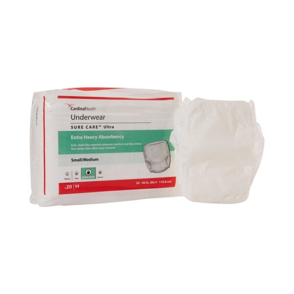 Sure Care Ultra Unisex Adult Absorbent Underwear - Medium Disposable Heavy Absorbency, 34-46 Inch Waist