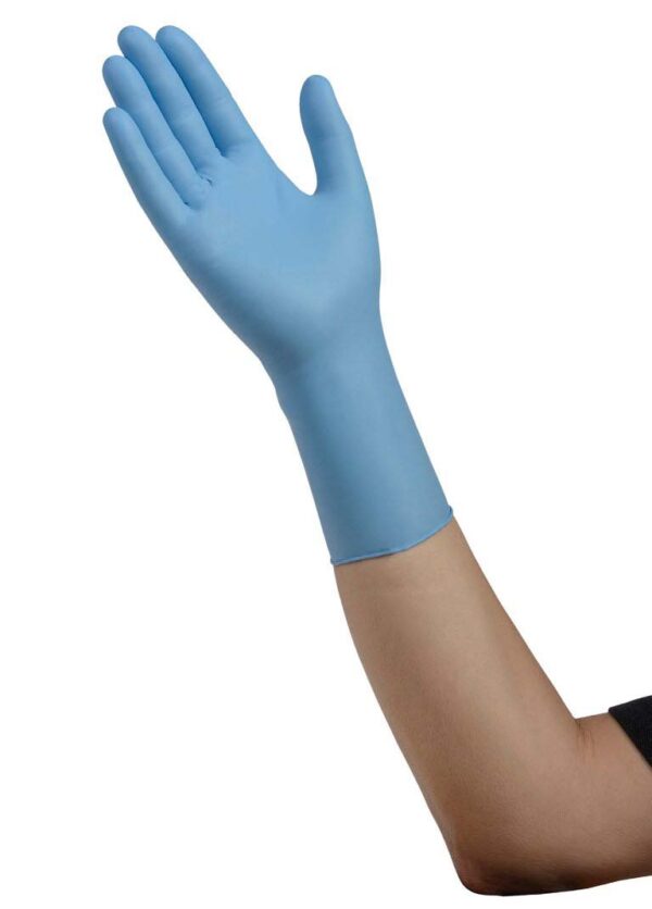 Esteem XP Medium NonSterile Nitrile Exam Gloves with Extended Cuff * Blue, Chemotherapy Tested by Microflex (Part N8852XPB)