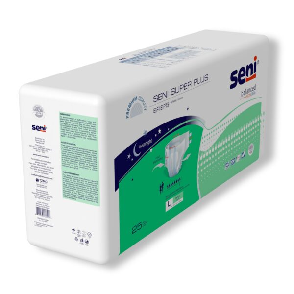 Seni Super Plus Large Unisex Adult Incontinence Brief with Heavy Absorbency - Part Number S-LA25-BP1 - Image 7