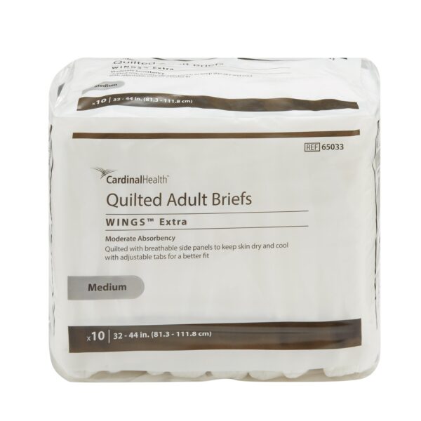 Cardinal Health Simplicity Unisex Adult Incontinence Briefs - Medium, Extra Quilted, Moderate Absorbency, Part No. 65033