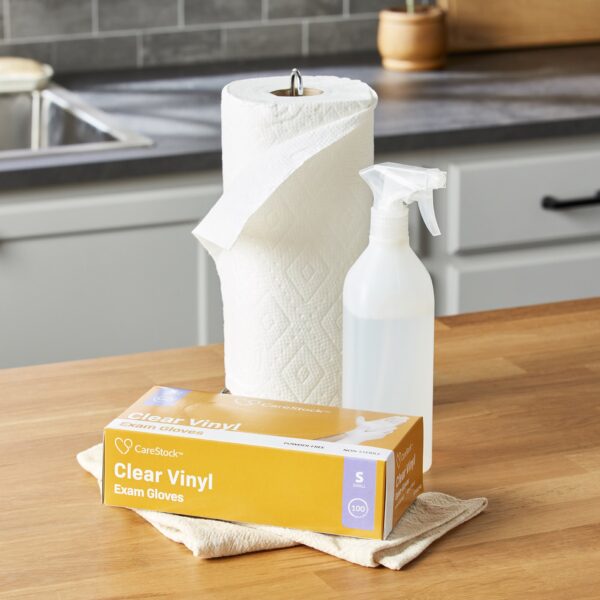 CareStock Small NonSterile Vinyl Exam Gloves - Smooth Finish, Standard Cuff - Image 2