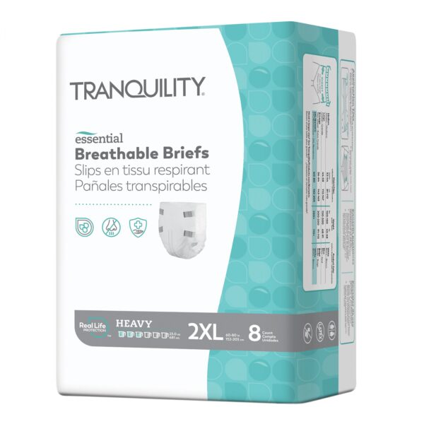 Tranquility Essential 2X-Large Disposable Heavy Absorbency Unisex Incontinence Brief (Part Number 2748)