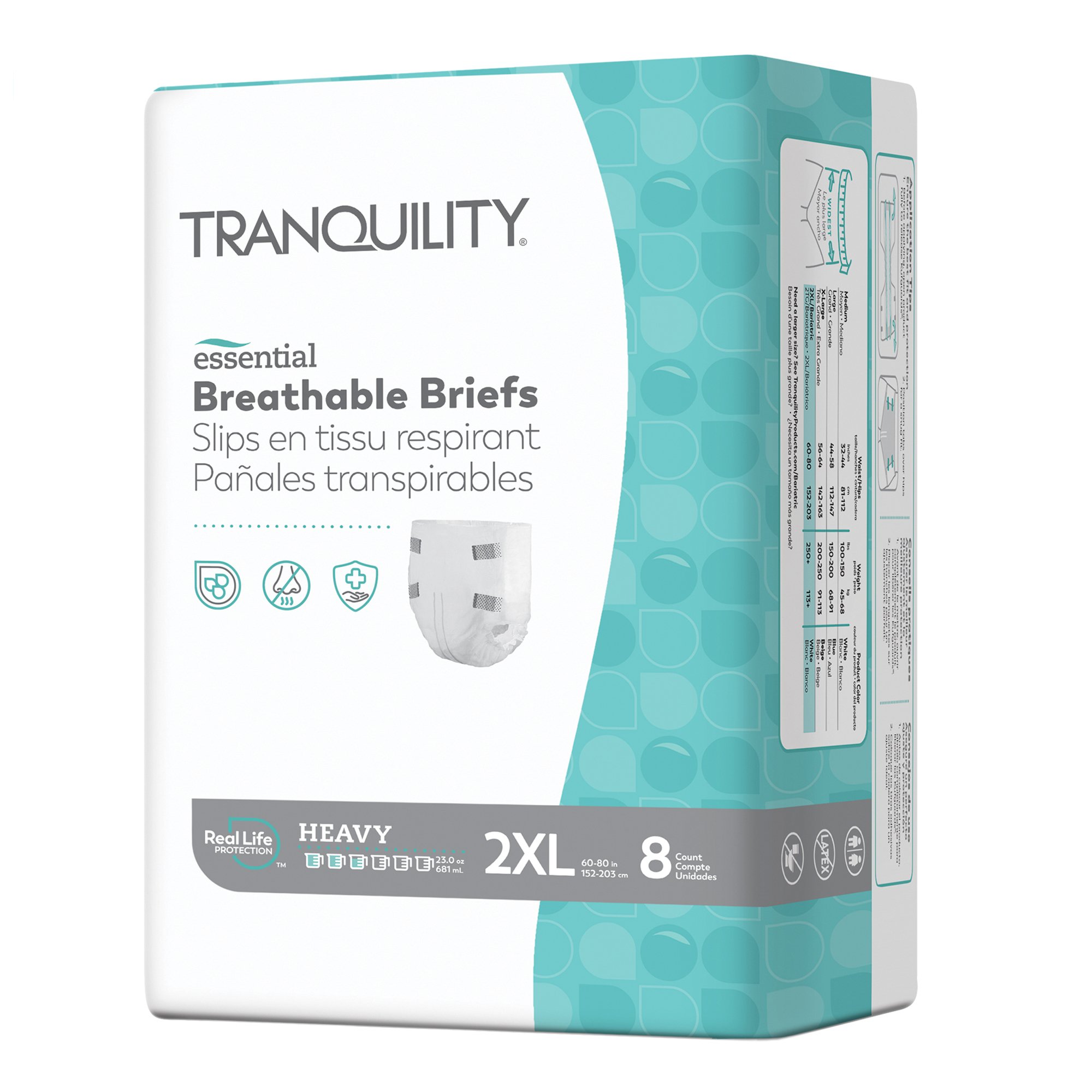 Tranquility Essential 2X-Large Unisex Heavy Absorbency Disposable Incontinence Brief (Part No. 2748)