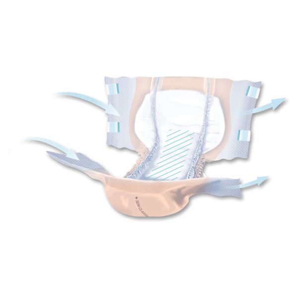 Seni Classic Plus X-Large Unisex Adult Incontinence Brief by Seni, Part Number S-XL25-BC2 - Image 8