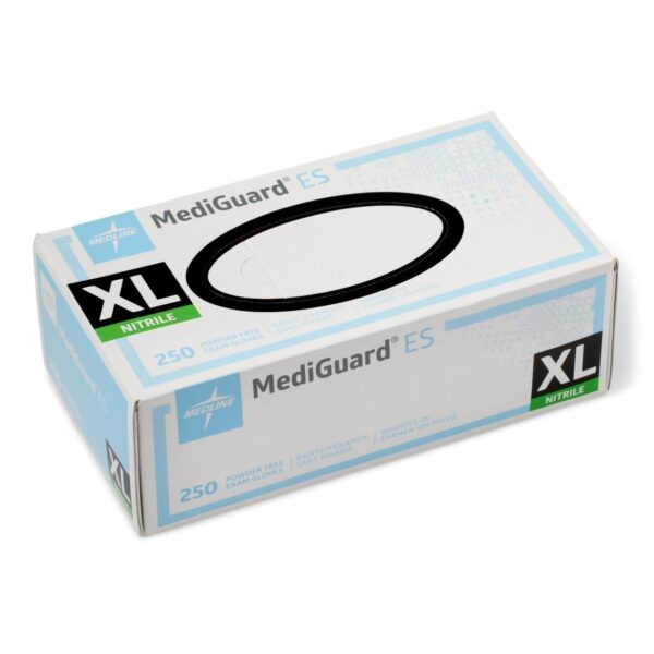 MediGuard MG3004 X-Large Nitrile Exam Gloves by MediGuard * Non-Sterile, Textured Fingertips, Blue, Standard Cuff Length - Image 3