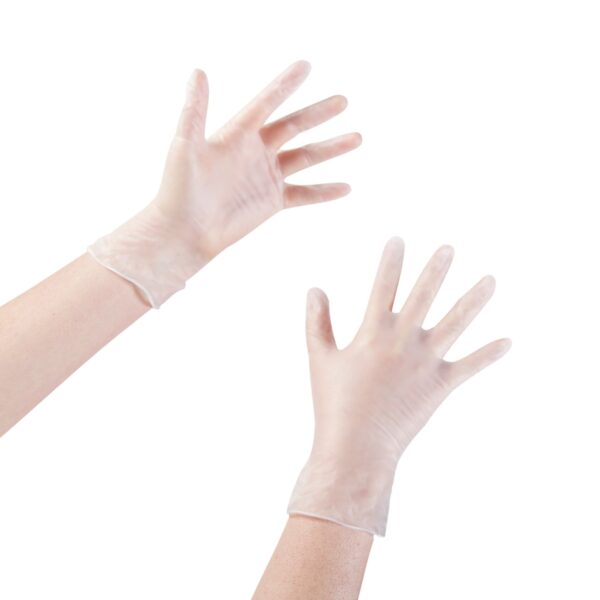 McKesson Small Vinyl Exam Gloves (Part Number 14-114) - Clear, Standard Cuff, Non-Sterile - Image 7