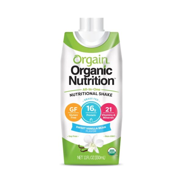 Orgain Organic Nutritional Shake Vanilla Bean Flavor 11 oz - Supports Immune Health & Protein Intake - Image 2