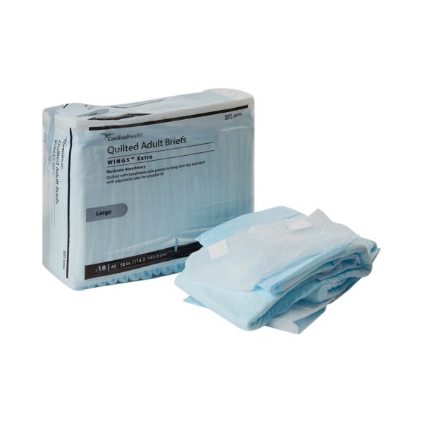 Simplicity Unisex Adult Incontinence Briefs Part 65034 * Extra Quilted, Moderate Absorbency, Large Size