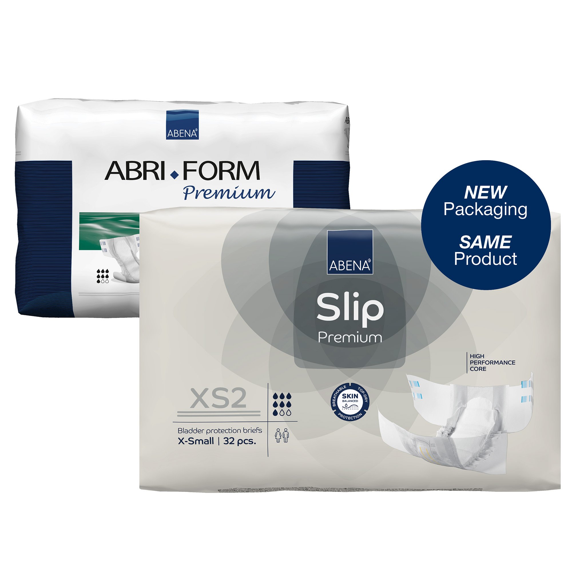Abri-Form Premium XS2 Unisex Adult Incontinence Brief - Heavy Absorbency, Disposable, X-Small by ABENA (Part No. 43054)