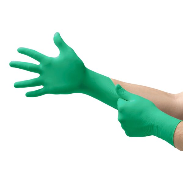 Neogard Small Non-Sterile Exam Glove by C521 * Polychloroprene with Textured Fingertips, Green - Image 2