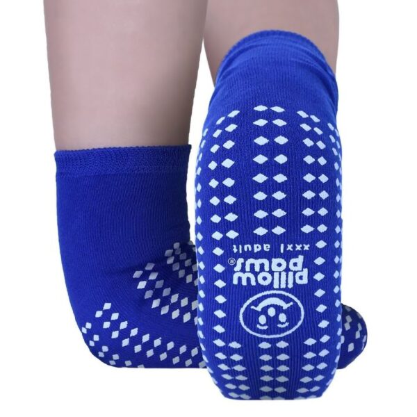 Komfort Kuff Slipper Socks Pillow Paws 360 Imprint Unisex Adult 3X-Large / X-Wide in Royal Blue * All Around Tread Single Patient Use by Brand 1099-001 - Image 3