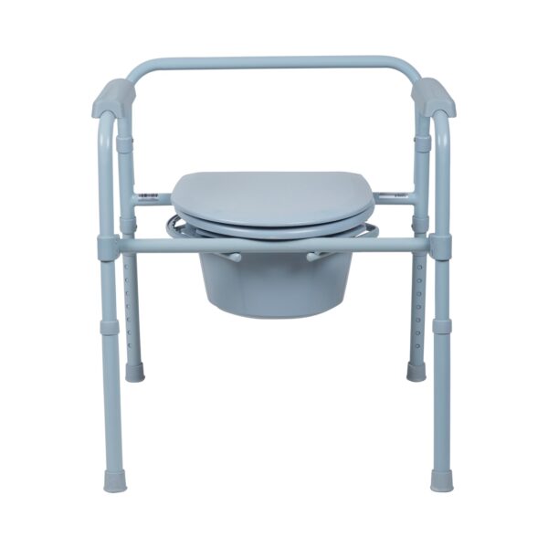 McKesson 3-in-1 Commode Chair with Steel Frame and Adjustable Height, 13.5 Inch Seat Width - Image 2