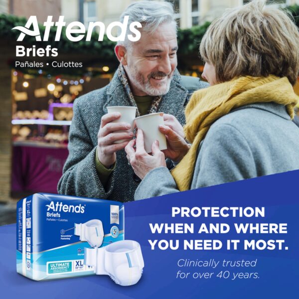 Attends Advanced Unisex Adult Incontinence Brief X-Large - Heavy Absorbency, Part Number DDC40 - Image 10