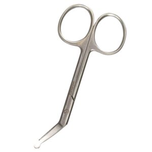 Coloplast Ostomy Scissors 4 Inch Curved Blunt Tip with Finger Ring Handles