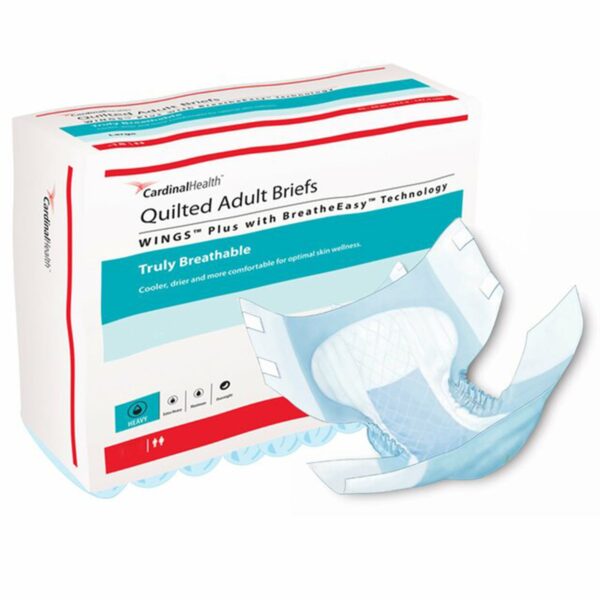 Quilted Plus Unisex Adult Incontinence Briefs with BreatheEasy Technology, X-Large - 66135