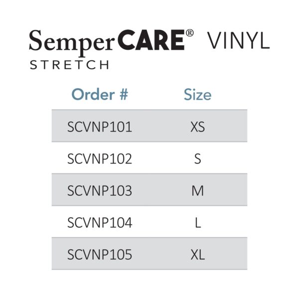 SemperCare Vinyl Medium Exam Gloves - Non-Sterile, Powder-Free, Beaded Cuff, Ivory - Image 3