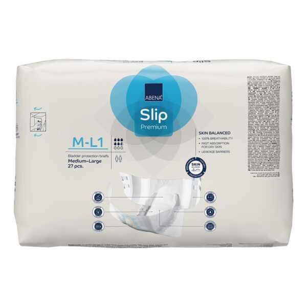 Abena Slip Flexi Fit Medium / Large Unisex Adult Incontinence Brief with 1,800 mL Absorbency - Image 5