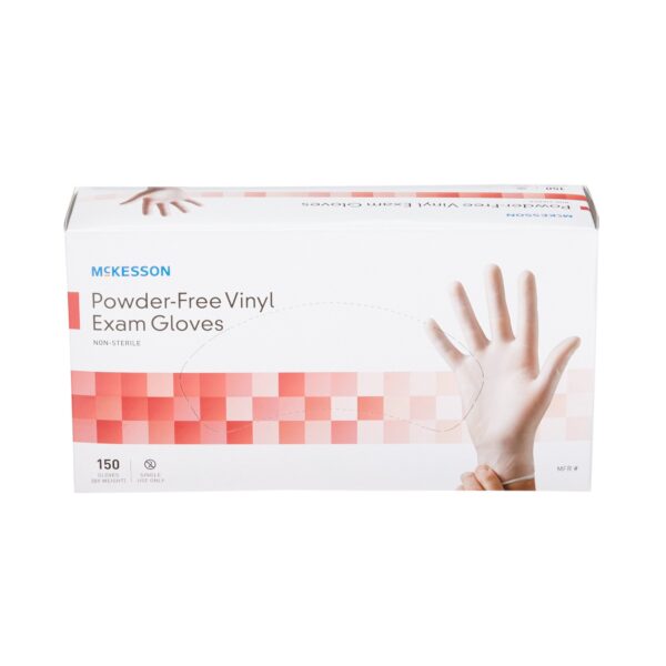 McKesson X-Small NonSterile Vinyl Exam Gloves - Clear, Standard Cuff, 50 Pack - Image 5