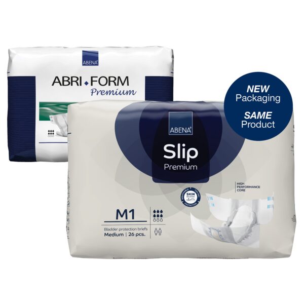 Abena Slip Premium M1 Medium Unisex Incontinence Brief with 2,000 mL Absorbency - Image 2