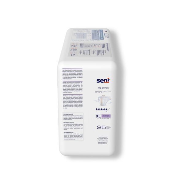 Seni Super X-Large Unisex Adult Incontinence Brief - Heavy Absorbency with Rapid Dry System - Image 6