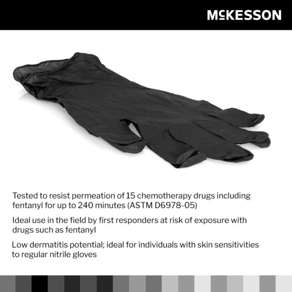 McKesson Confiderm LDC X-Large Nitrile Exam Gloves * Fully Textured, Chemo and Fentanyl Tested - Image 4