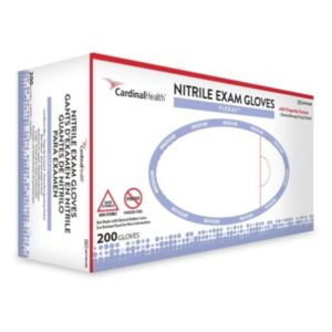 FLEXAL Nitrile Exam Gloves Large - NonSterile, Textured Fingertips, Blue, Chemo Tested