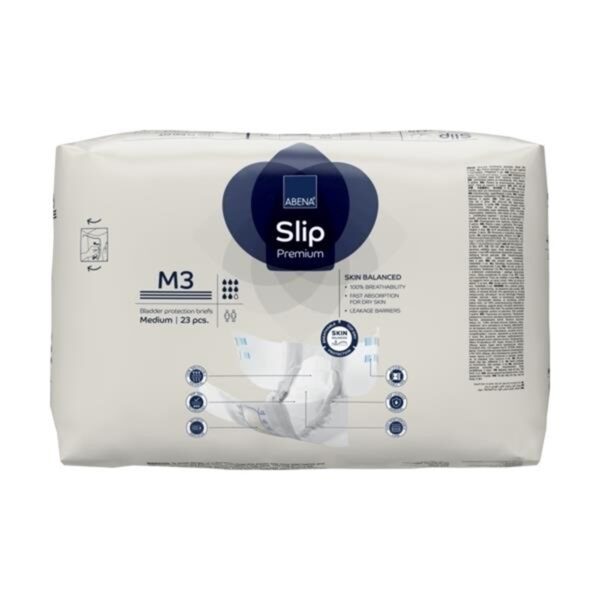 Abena Slip Premium M3 Medium Unisex Incontinence Brief with 3,100 mL Absorbency - Image 6
