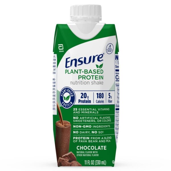 Ensure Plant-Based Protein Nutrition Shake Chocolate Flavor - 11 oz. Liquid Carton by Ensure Part Number 67453 - Image 2