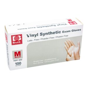 Exam Glove Basic Medium Non-Sterile Vinyl Gloves by Brand, Part No. 09112876760