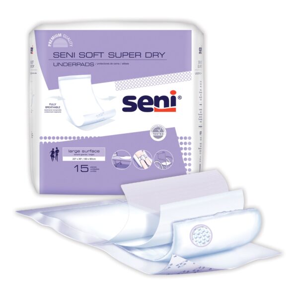 Seni Soft Super Dry Disposable Underpad 23 x 35 Inches for Extra Absorption and Comfort - Image 6