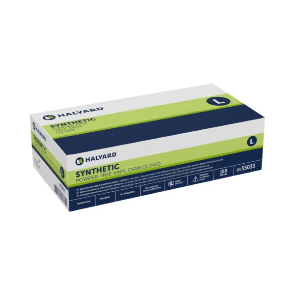 Halyard Exam Glove 55033 Large Non-Sterile Vinyl, Smooth Clear, Standard Cuff - Image 3