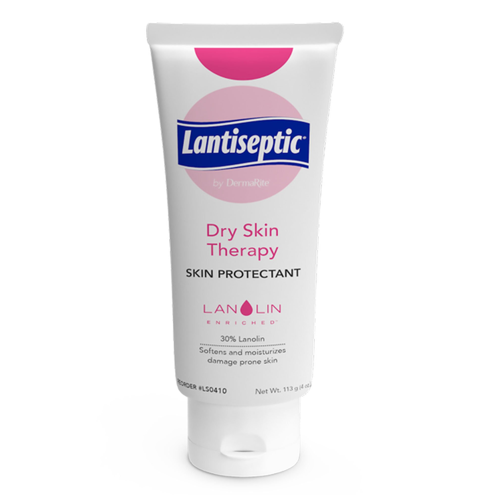 Lantiseptic Dry Skin Therapy Skin Protectant 4 oz. Tube with Lanolin Scent - Moisturizing and Rash Relief