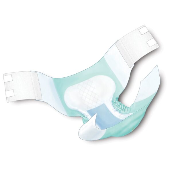 Unisex Adult Incontinence Briefs by BrandName, Part No. 67093 - Super Quilted 2X-Large Disposable Heavy Absorbency - Image 2