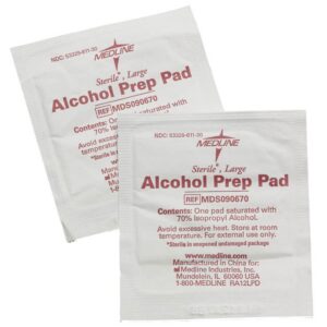 Medline MDS090670 Alcohol Prep Pad with 70% Isopropyl Alcohol, Large Sterile Packets