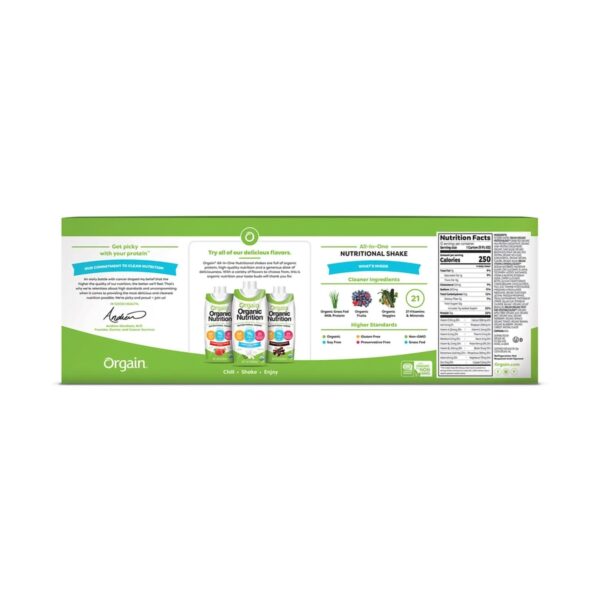 Orgain Organic Nutritional Shake Iced Cafe Mocha Flavor - 11 oz. Liquid Carton (Part #860547000075) - Image 3