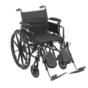 Drive Cruiser X4 Dual Axle Wheelchair with Elevating Legrests and 18-Inch Seat Width