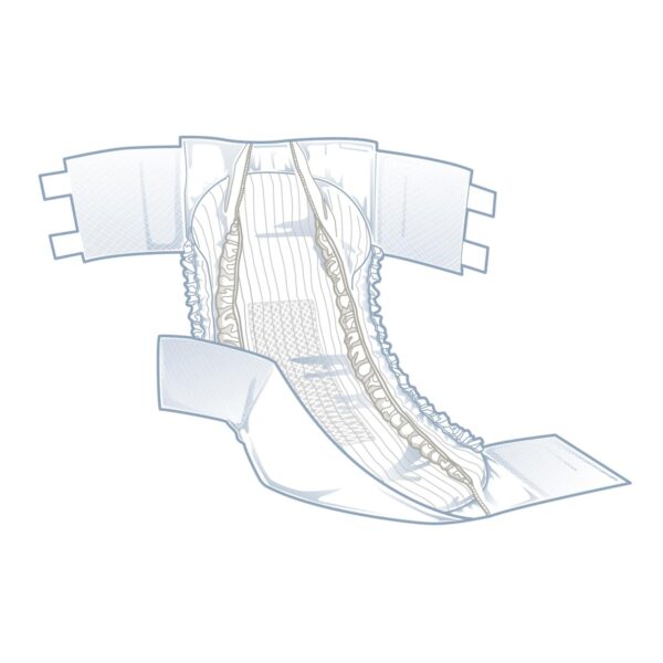 FitRight Plus Medium Unisex Adult Incontinence Brief by BG - Moderate Absorbency - Image 3