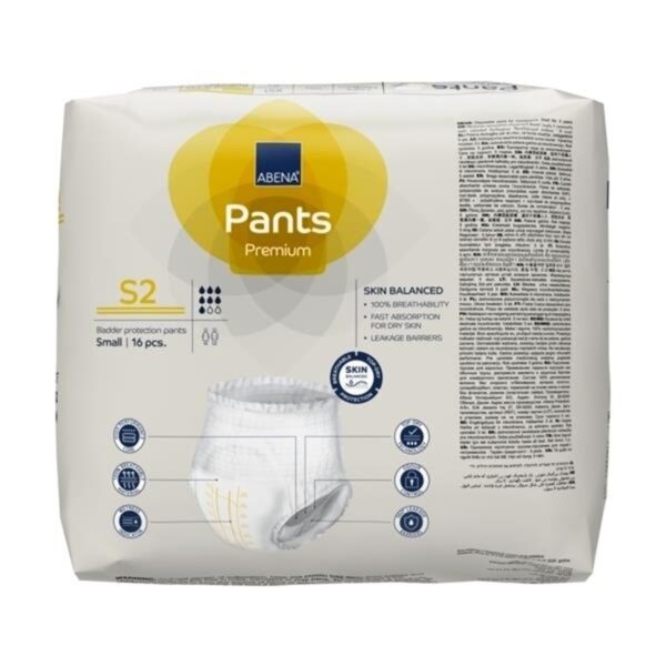 Abena Premium S2 Pull-On Unisex Adult Absorbent Underwear with Tear-Away Seams - Small, Heavy Absorbency - Image 6