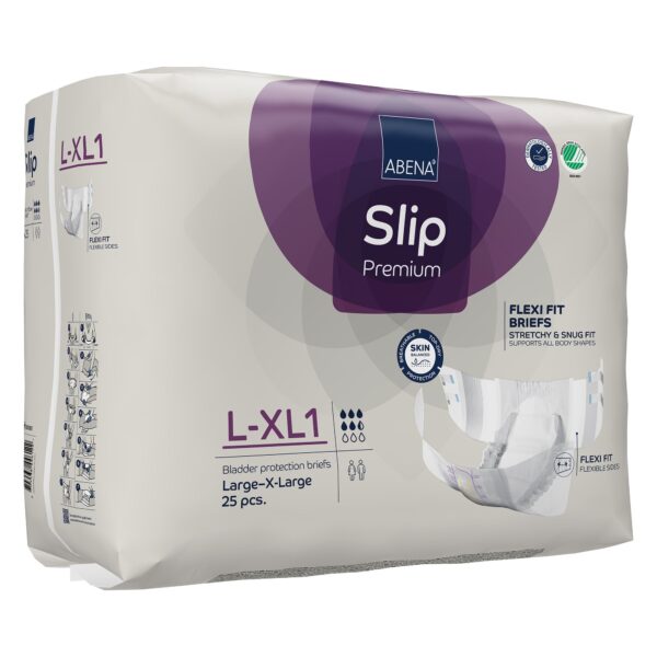 Abena Slip Flexi Fit Large / X-Large Unisex Adult Incontinence Brief - Moderate Absorbency, 43-67 Inch Hip - Image 3