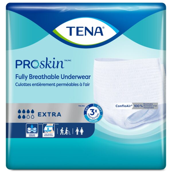 TENA ProSkin Extra Small Unisex Absorbent Underwear - Moderate Absorbency, Breathable, Comfortable Fit - Image 10