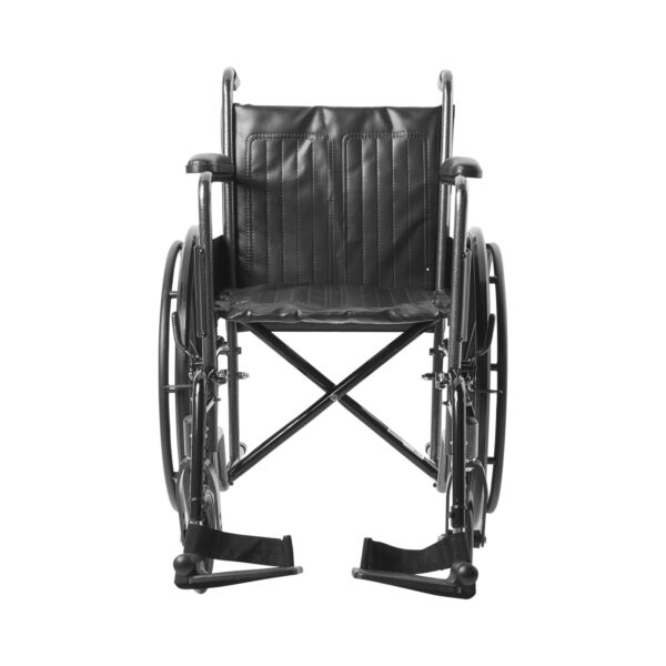 McKesson Dual Axle Full Length Arm Wheelchair with Swing-Away Footrests, 18-Inch Seat, 300 lbs Capacity - Image 2