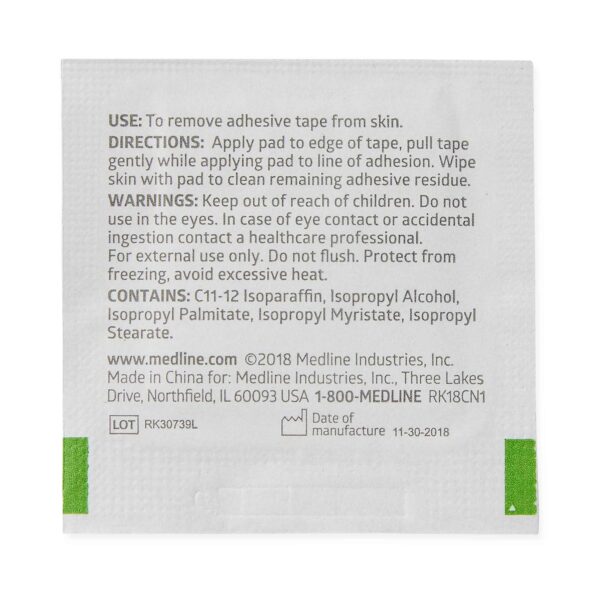 Medline MDS090855 Adhesive Remover Pad for Gentle Skin Care - Image 2