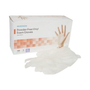 McKesson X-Large Powder-Free Vinyl Exam Gloves - Standard Cuff, Clear, Non-Sterile