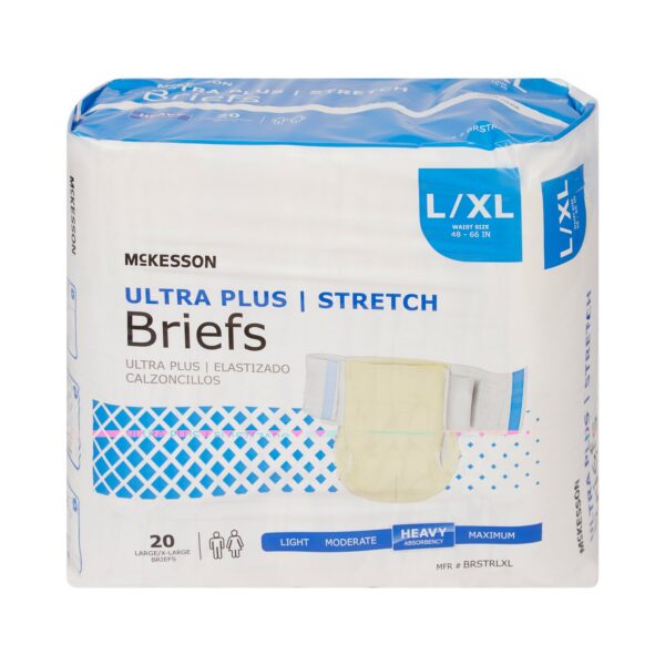 McKesson Ultra Plus Stretch Large / X-Large Unisex Adult Incontinence Brief (Part #BRSTRLXL) - Image 6