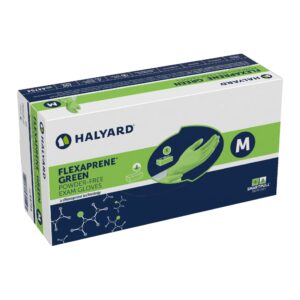 Halyard Health Flexaprene Green Medium Non-Sterile Exam Gloves, 9 Inch Length