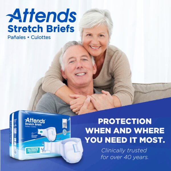 Attends Unisex Adult Incontinence Brief DDSLXL * Heavy Absorbency, Size Large to Extra Large - Image 9