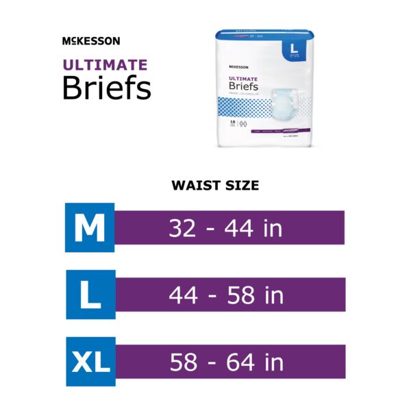 McKesson Unisex Adult Incontinence Brief X-Large Disposable Heavy Absorbency - Part No. BR33893 - Image 4