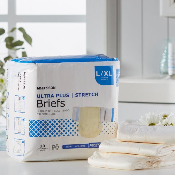 McKesson Ultra Plus Stretch Large / X-Large Unisex Adult Incontinence Brief (Part #BRSTRLXL) - Image 8